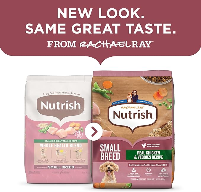 Nutrish Rachael Ray Dry Dog Food Small Breed Real Chicken & Veggies Recipe, 5 lb. Bag