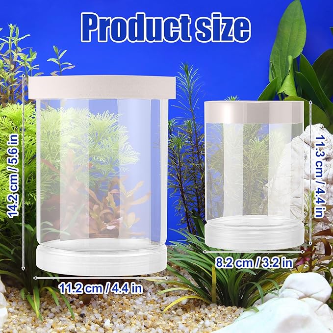 Transparent Plastic Fish Tank Breeder Box, Aquarium Fish Tank Hatchery Incubator Breeding Box Floating Aquarium Isolation Hatchery for Guppy Betta Shrimp Clownfish
