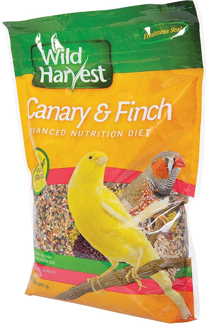 Wild Harvest Advanced Nutrition Diet Canary & Finch, Naturally Delicious Seed Mix With Vitamin A, 2 Pounds