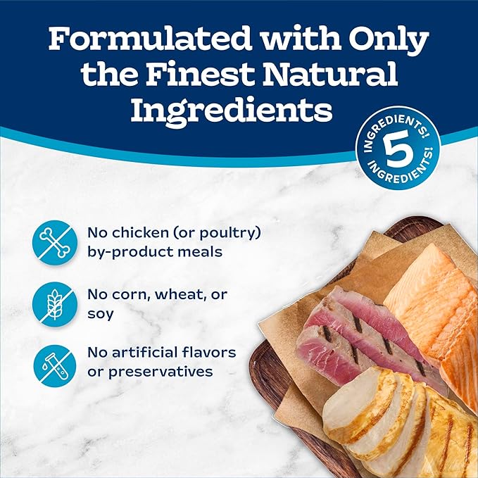 Blue Buffalo Tastefuls Mini Purées, Adult Cat Natural Single-Serving Snack, 24-Count Variety Pack Chicken, Tuna, and Salmon 0.5 oz. (Pack of 1)