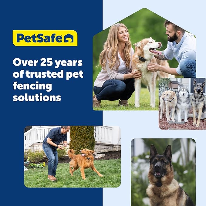 PetSafe Stay & Play Compact Wireless Fence - Covers Up to 3/4 Acre - for Dogs 5lb+ - Portable and No Digging Required