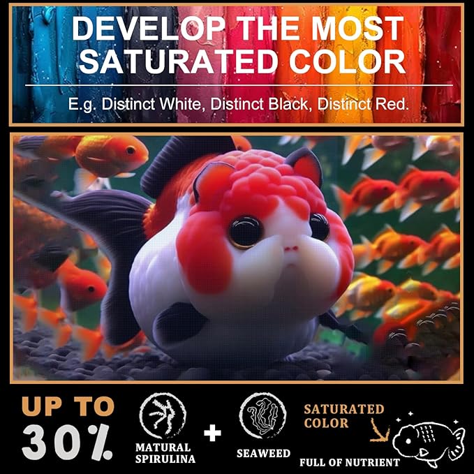 Bubble Magus Sinking Goldfish Food, Color Enhancing, Balanced Diet, All Natural Ingredients, Clear Water Formula, Slow Sinking Gold Fish Pellets, Goldfish Ultra Color （2oz）