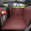 URPOWER PU Leather Backseat Extender for Dogs, Hard Bottom Dog Car Seat Cover for Back Seat, Waterproof Dog Car Hammock Anti-Scratch Pet Rear Seat Protector Travel Bed for Car and SUV
