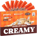 Lickable Cat Treats, High Moisture Hydrating Creamy Puree Squeeze Tubes, Slamon Flavor, 20 Tubes 0.5oz, Grain-Free, Omega Oils & Vitamin E, Skin & Coat Health, Digestive and Immune Support