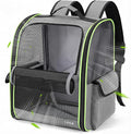 Lekereise Cat Backpack Carriers, Dog Carrier Backpacks with Breathable Mesh for Small Medium Cats Dogs Puppy Up to 17 Lbs, Pet Foldable Carrying Backpack Ventilated for Travel Hiking Collapsible