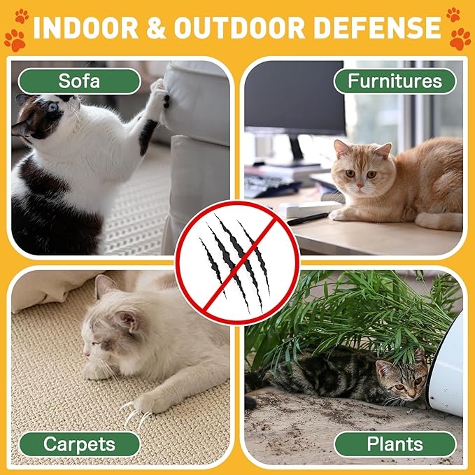 Cat Deterrent Spray, Cat Repellent Spray - Protect Furniture Protection, Natural, Effective, Non-Toxic Anti-Scratch Spray for Indoor & Outdoor Pet Training Aid Pet-Safe Formula