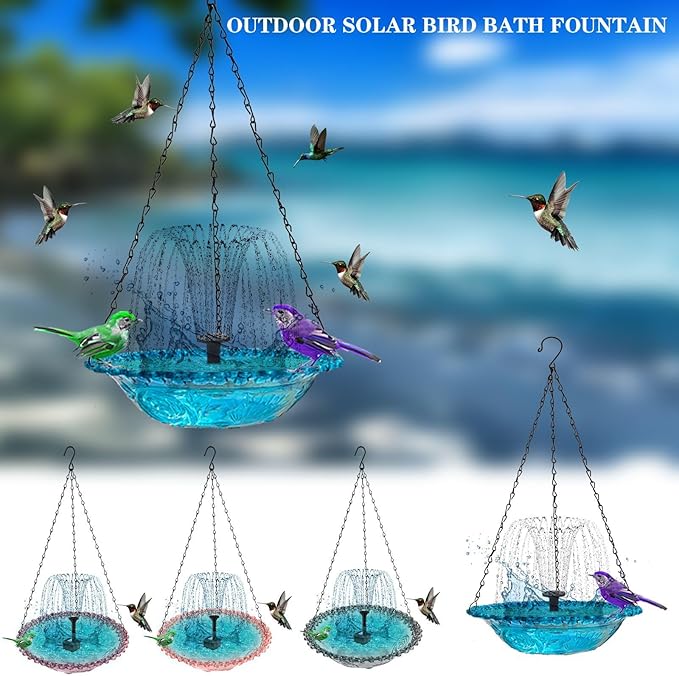 Multifunctional Bird Feeders Bath Tray with Floral Shape for Outdoor Space Terrace Feeder Floral Bright Flower Garden Bird Feeders Outdoor
