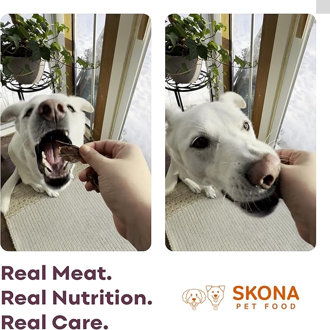 Skona PetFood Beef Liver Jerky - Single Ingredient Dog & Cat Treats, High Protein Training Snacks, USA Made, 4oz