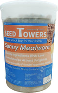 Wildlife Sciences Songbird Treats Seed Towers| 4-5 lb Large Seed Log Towers for Wild Birds (Sunny Mealworm)