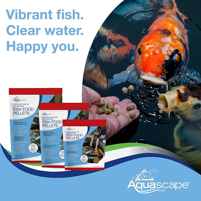 Aquascape Premium Color Enhancing Fish Food Pellets for Pond, Koi, Goldfish and More (11 Pound)