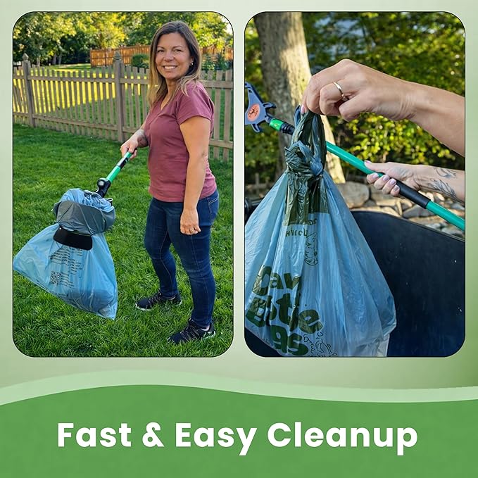 GoGo Stik XP Consumer Reports #1 Rated Ergonomic Scooper 2023-2026. Quick, Clean, & Convenient Pro Pooper Scooper for All Dog Pet Waste Cleanup. Use Store Bags or Heavy Dootie Bags.