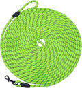 Long Dog Leash for Training 15Ft-Reflective Nylon Rope with Swivel Hook-Recall Agility Lead for Large Small Medium Dogs Outside Walking Hiking-Green