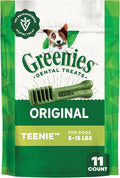Greenies Veterinarian-Recommended Adult Natural Dental Dog Treats Teenie Size, Dog Dental Chews, Original Flavor, 3 oz. Pack, 11 Count