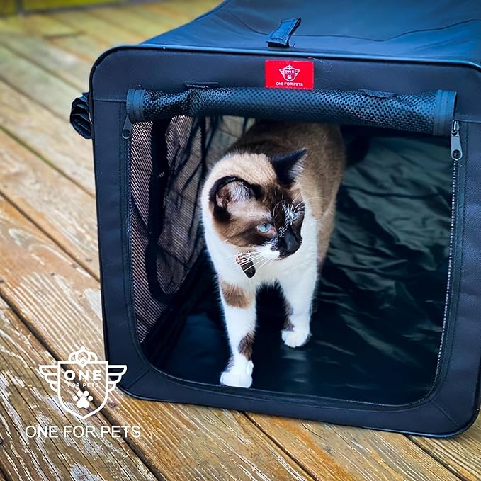 One for Pets The Indoor/Outdoor Cat Enclosure, Cat Playpen - 48" x 18" x 18" (Black)
