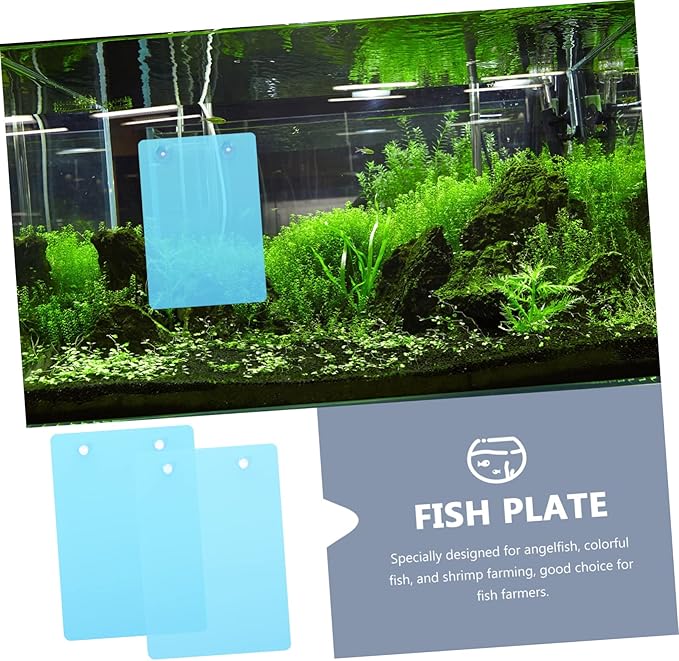 Healifty 2Pcs Fish Breeding with Suction Cup Large Smooth Surface Spawning Plate for Angelfish Breeding Tank Hatchery