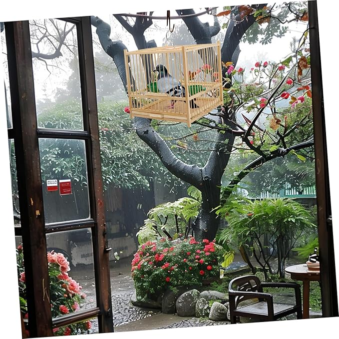 Milisten 1Set Bird Cage for Parakeets Cockatiels Lovebirds Handmade Durable Structure with Spacious Design Bird Home for Comfortable Living and Playing
