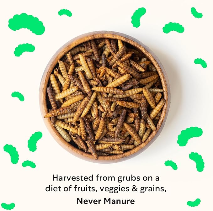 Grubbly Farms Love Tub - Black Soldier Fly Larvae for Chickens - Chicken Treats with 50x More Calcium for Strong Eggshells and Healthy Feathers - Grown in The US and Canada - 5lb Reusable Tub