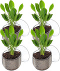 Pawfly Aquarium Plant Holder with Suction Cup, Clear Plastic Fish Tank Planting Holder, Fish Tank Plant Pot for Aquascape Decoration, Aquarium Planter Cup, 4 Pcs.