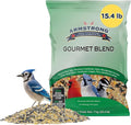 Armstrong Bird Food Gourmet Blend, 15.4 Pounds - with White & Red Millet, Cut Corn, Wheat, Black Oil Sunflower, Striped Sunflower, Peanuts & Safflower for Blue Jays and Northern Cardinals