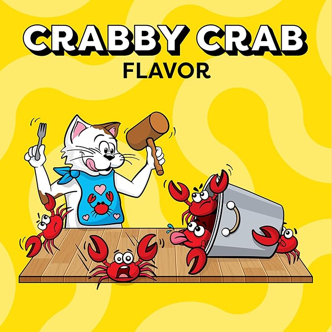 Temptations Cat Treats, Classic Crunchy and Soft Cat Treats, Crabby Crab Flavor, 3 oz. Pouches (Pack of 12)