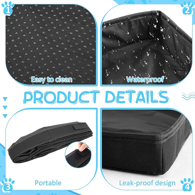 Dog Pee Pad Holder with 4 Fixing Clips 33 x 23 Inch Extra Large Foldable Potty Pads Puppy Pad Holder Tray for Dogs Training High Side Easy to Clean
