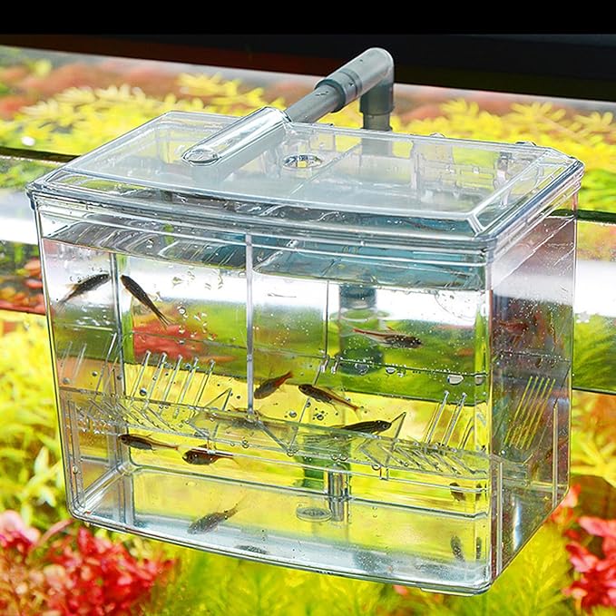 External Breeding Tanks for Aquarium Small Fish Isolation Hatchery Box for Fry Clear Spawning Box Breeding