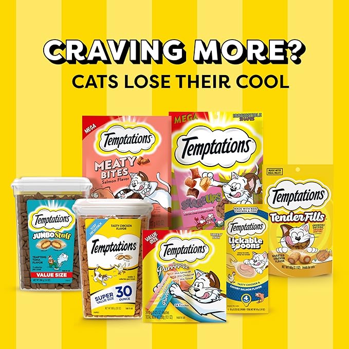 Temptations Cat Treats MixUps Backyard Cookout Flavor Crunchy, Soft Cat Treats, 6.3 oz. Pouch (Pack of 10)