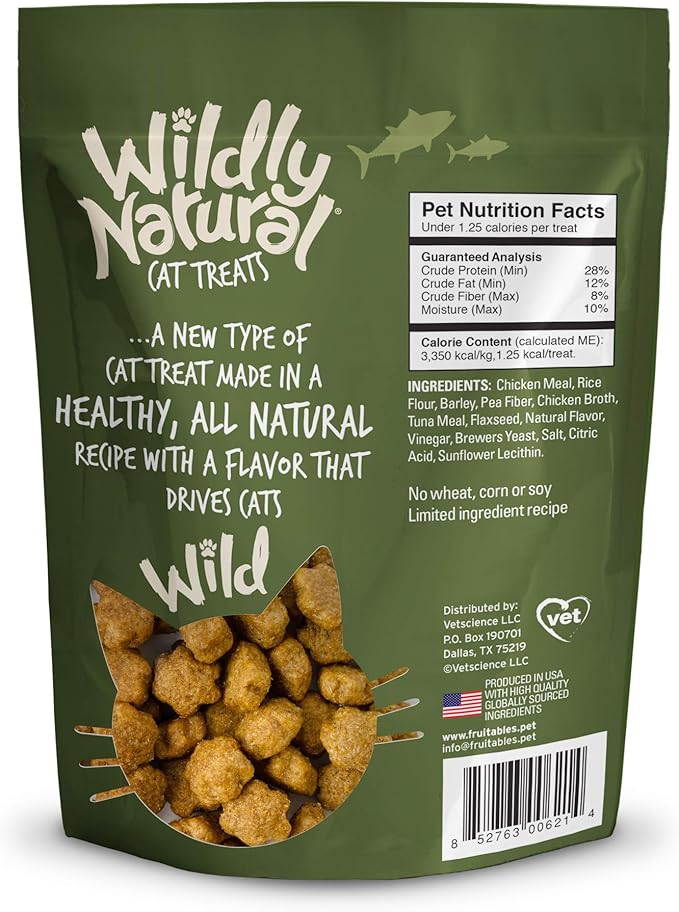 Wildly Natural Cat Treats, Tuna Flavor, 2.5 oz (Pack of 2)