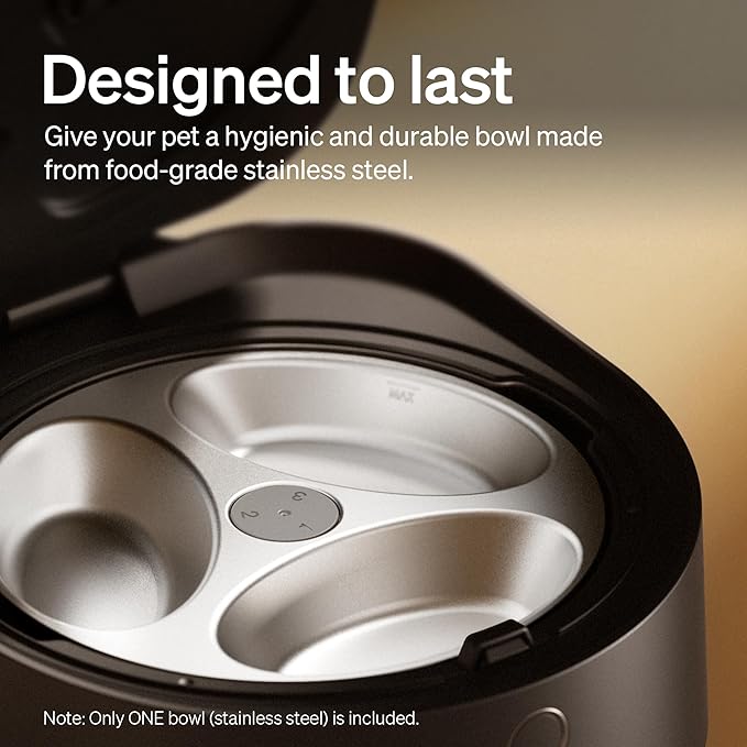PETLIBRO Automatic Wet Food Cat Feeder with Semiconductor Cooling, Refrigerated Cat Feeder for 3 Fresh Meals in 3 Days, App-Controlled Pet Food Dispenser, Stainless Steel Bowl, Easy to Clean，Black