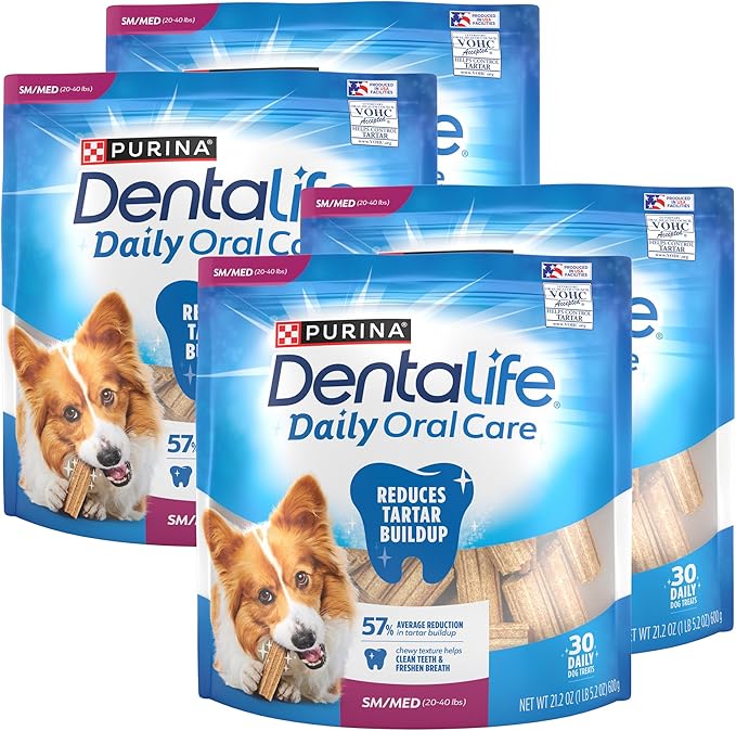 Purina DentaLife Daily Oral Care Dog Dental Chews for Small and Medium Breed Dogs - 120 ct.