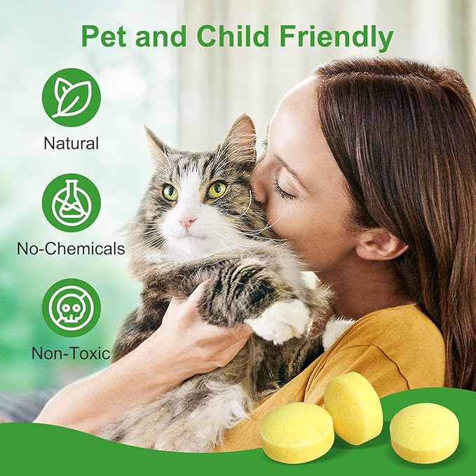Natural Peppermint Cat Repellent Balls, Outdoor & Indoor Cat Deterrent to Protect Gardens, Keep Cats and Dogs Out of Patio and Yard, 10 Packs