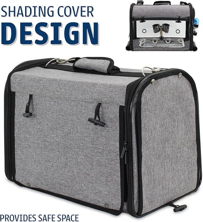 Bird Carrier Bag Bird Travel Cage with Stand, Lightweight Backpack for Parrot, Portable Bird Travel Bag, Pet Transparent Breathable Travel Cage