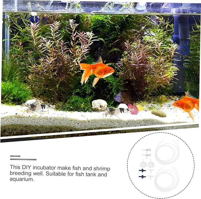 2sets Brine Shrimp Hatchery Kit Air Pump Incubator for Aquarium Easy to Clean and Install Suitable for Fish Tank Includes Accessories