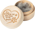 CJiangpo Dog Memorial Keepsake Box, Wooden Pet Urns Memorial Gifts for Loss of Dog Cat Hair Ashes Container Remembrance Pet Loss Sympathy Gifts 2Pcs