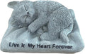 Cat Memorial Stones Grave Markers Outdoor Tribute Statue-Pet Cat Memorial Figurine Sympathy Gifts Garden Stone (Sleeping Angel cat)