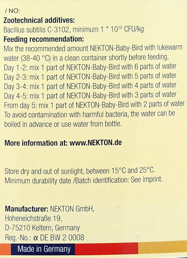 Nekton-Baby-Bird Handfeeding Formula For Birds 1000G (35.3Oz)