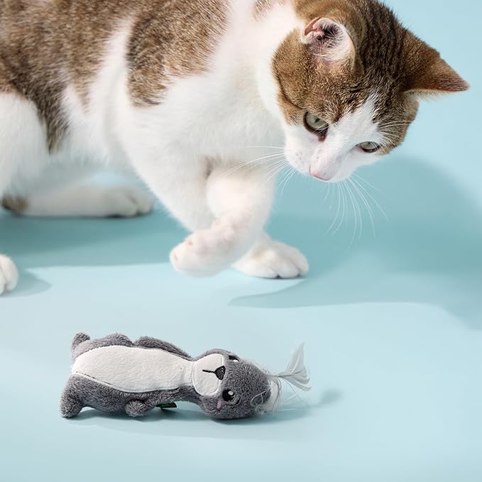 Cat Toys | Plush Toy Arctic Hare Cat Toys for Indoor Cats | Eco Friendly Toy for Cats Made from Non Toxic Materials