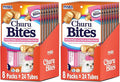 INABA Churu Bites for Cats,Soft Baked Chicken Churu Filled Cat Treats with Vitamin E,0.35 Ounces Each Tube,48 Tubes Total,Tuna with Salmon Recipe, 3 Count (Pack of 16)