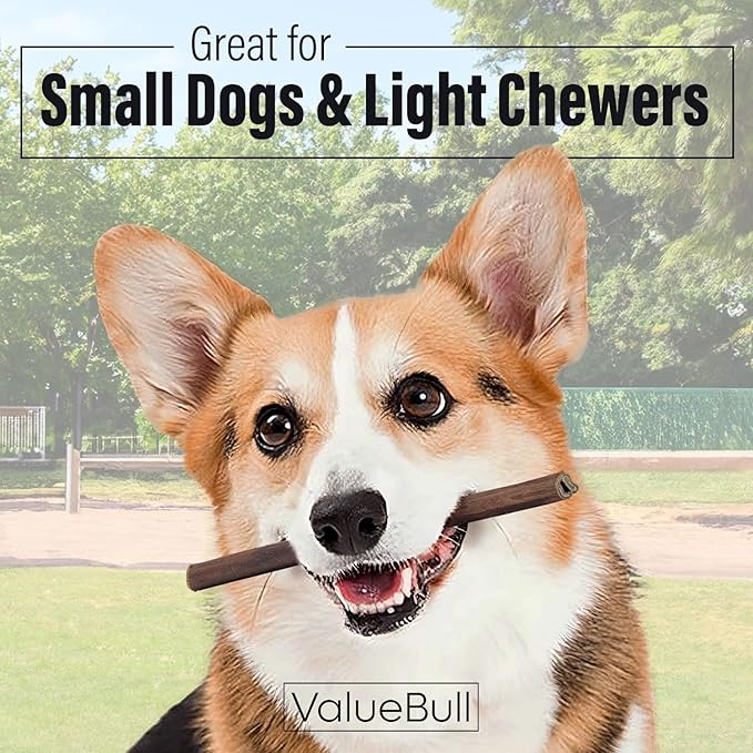 ValueBull Collagen Sticks for Small Dogs, 6 Inch Thin Chews, Natural Dog Treats, 200 Count Bulk Pack - Supports Joints, Skin & Coat with Chondroitin & Glucosamine