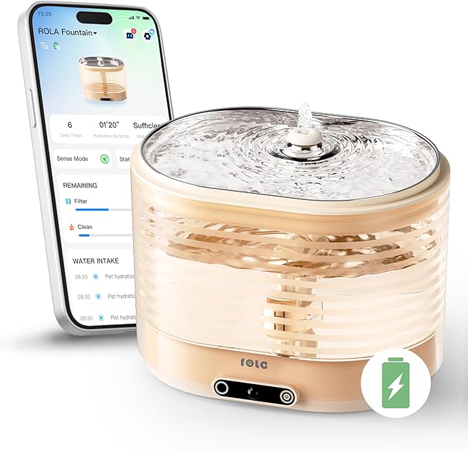 Enabot ROLA Mini 2K Pet Camera Robot + ROLA Smart Cat Water Fountain