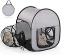 Outdoor Cat Playpen with Tunnel - Escape-Proof, Breathable & High-Visibility Mesh, Foldable Pet Playpen for Backyard, Camping, Travel