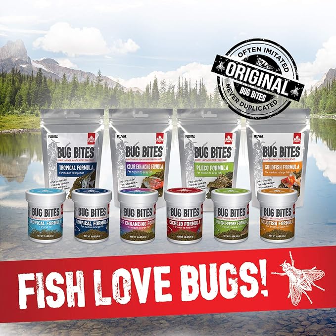 Fluval Bug Bites Cichlid Fish Food, Pellets for Medium to Large Sized Fish, 3.53 oz., A6581