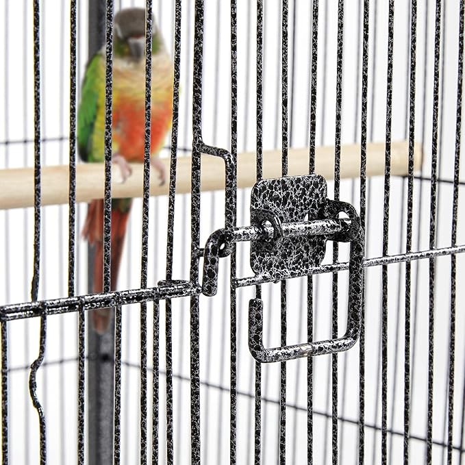 Topeakmart 40'' Height Metal Parakeet Cage Cockatiel Cage Medium Small Parrot Cage w/Rolling Stand for Small Parrots Birds