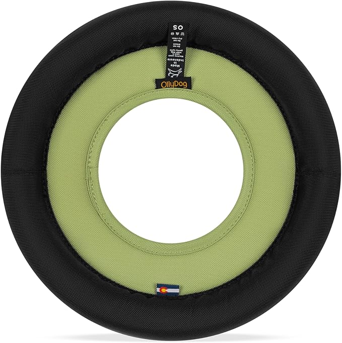 OllyDog Super Flyer Dog Frisbee Toy, 11" – Durable, Lightweight & Water-Resistant Flying Disc – Soft on Teeth & Gums – Floats on Water – Outdoor Fetch Toy for Medium & Large Dogs (Palm)