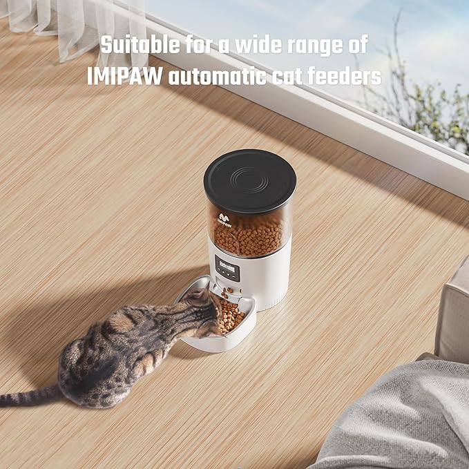 Stainless Steel Cat Bowls: Suitable for IMIPAW Automatic Pet Feeder Cat Whisker Fatigue Relief Friendly Shape and Easy to Clean