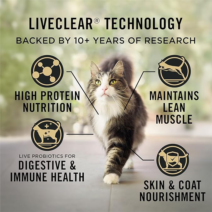 Purina Pro Plan Indoor Cat Food LiveClear Cat Allergen Reducing Turkey and Rice Formula - 12.5 lb. Bag