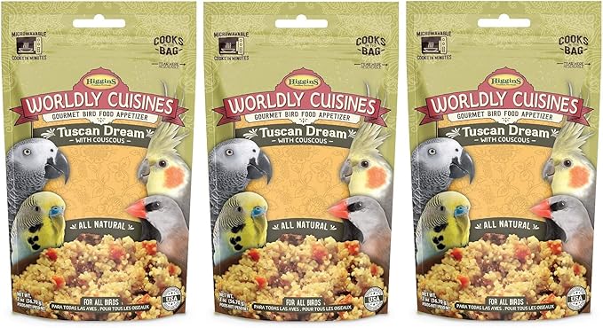 Higgins Worldly Cuisines Tuscan Dream Bird Treat, 2 Ounces (3 Pack)