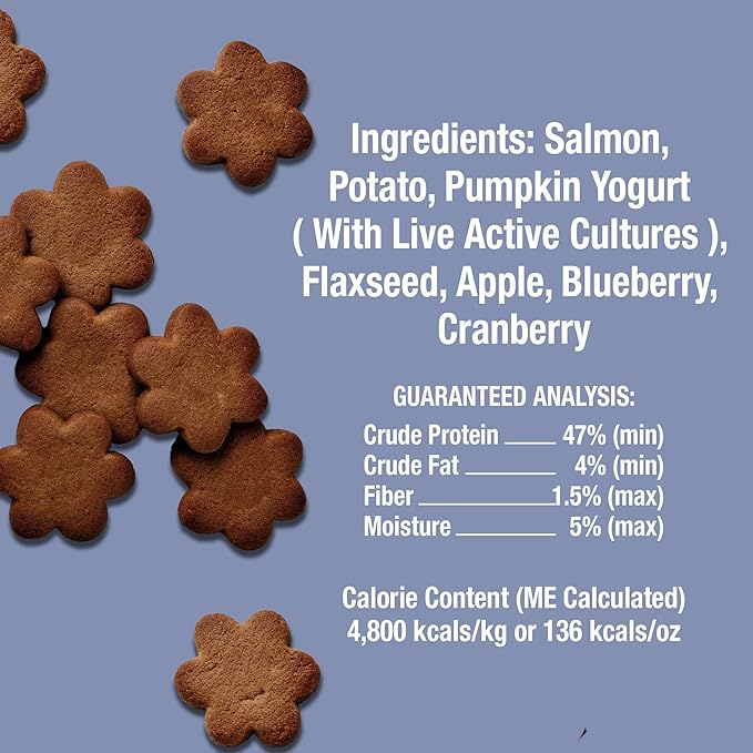 Whole Life Cat Living Treats for Cats – Human Grade Probiotics for Allergy & Itchy Skin Relief, Natural Digestive Support, Healthy Cat Snacks for Felines - Salmon & Yogurt, 1 oz (Pack of 2)