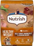 Nutrish Rachael Ray Healthy Weight Adult Dry Dog Food Real Turkey, Brown Rice & Venison Recipe, 12 lb. Bag