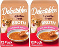 Hartz Delectables Savory Broths Tuna & Salmon Lickable Wet Cat Treats,(Pack of 24)